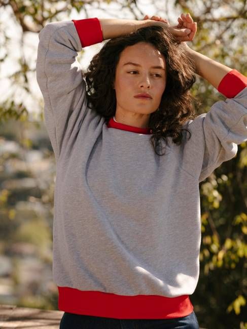 Carleen Rory Sweatshirt - Grey/red