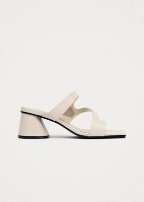 Orielle Rift Cream Leather Sandals
