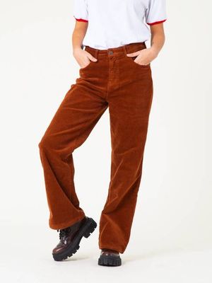 IKETTE DARK BROWN women's corduroy pants