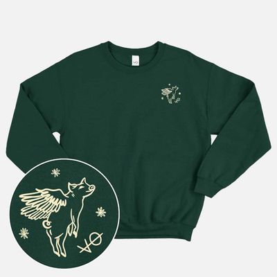 Flying Pig Doodle Sweatshirt (Unisex)