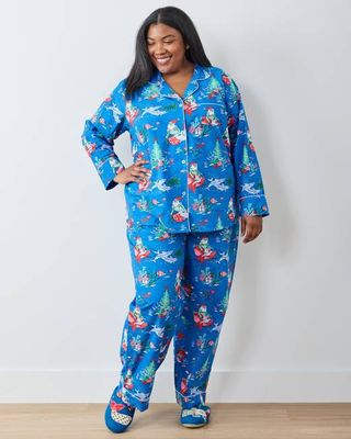 Merry Mermen - Petite Long PJ Set - Dolphin Tail