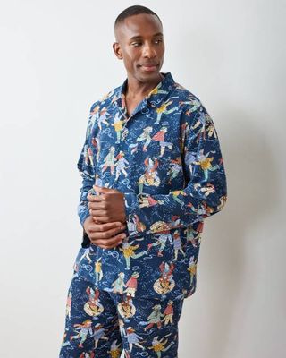 Figure Skaters - Men's Lightweight Flannel Long PJ Set - Frozen Pond