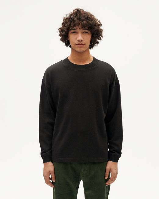 Black thick hemp Doug t-shirt