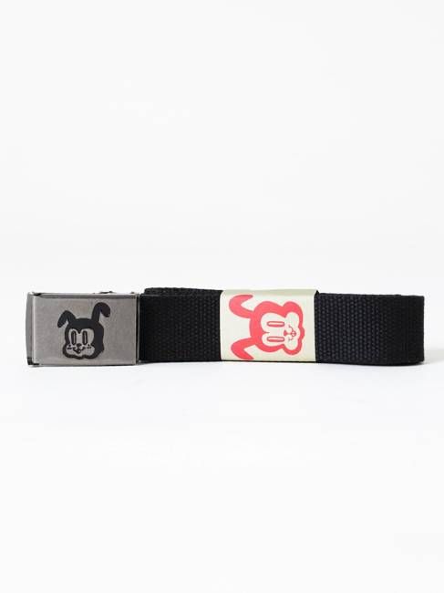 Unisex black cotton belt