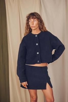 Black Organic Cotton Crop Jacket