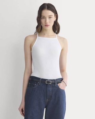 Tissue Narrow Racerback Tank | White