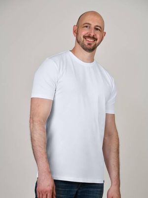 Organic Extra Long Slim T-Shirt (White)
