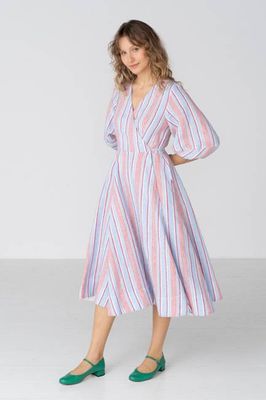 Gaia - Linen Wrap Dress
