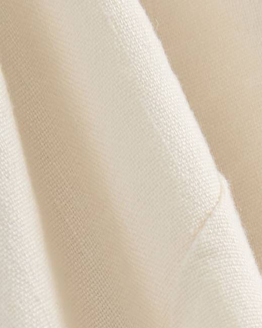 Strapless Dress in Stretch Linen | Bone