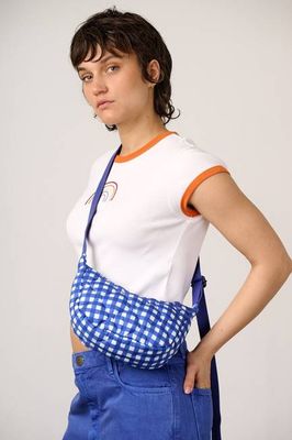 Reims - Crossbody Bag in Blue Gingham
