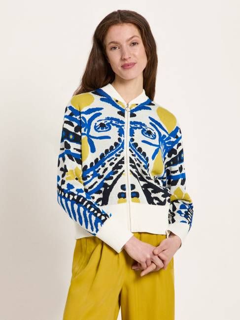 Jacquard cardigan (GOTS)