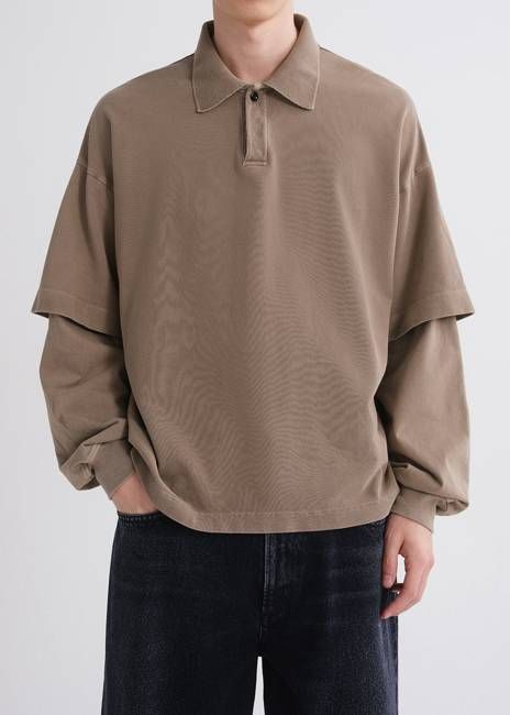 Curren Double Sleeve Polo in Trail
