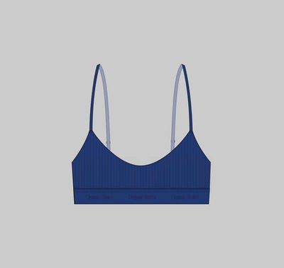 Core Rib Bralette mit offenem Rücken und Rundhalsausschnitt