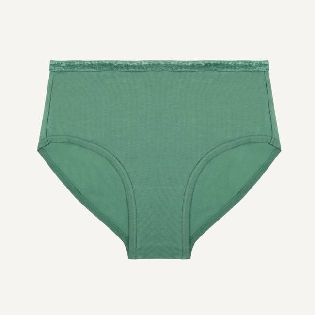 Organic Cotton Mid-Rise Brief in Willow