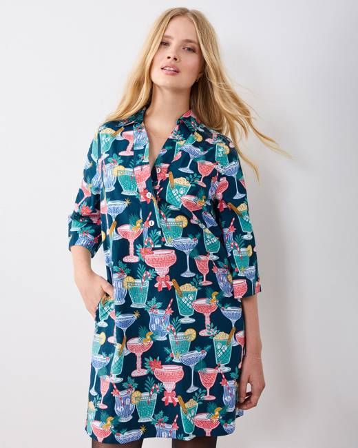 Christmas Cocktails - Goa Dress - Navy