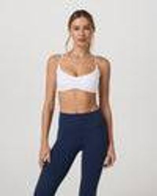 Vuori AllTheFeels™ Strappy Back Bra | Women's White Sports Bra