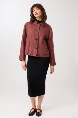 Schlichte Jacke aus Leinen (Rubywood)