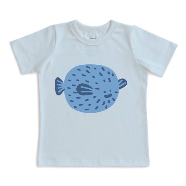 Short-Sleeve GRAPHIC Tee - Puffer Fish Sky Blue