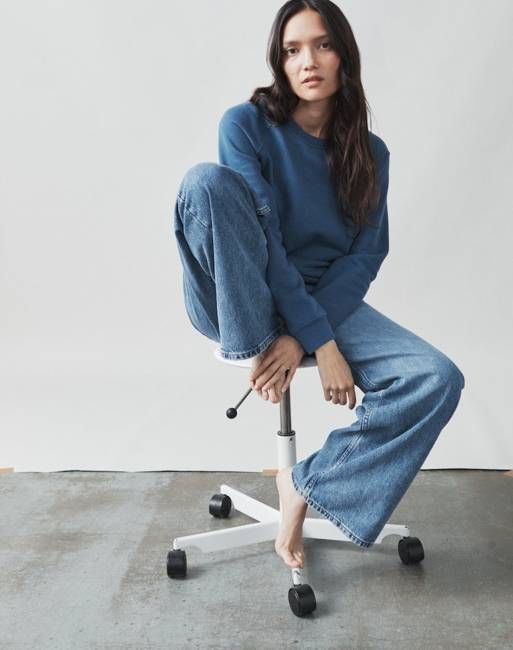 The Vintage-fit SWEATSHIRT - Ocean Blue, Renewed + Restored