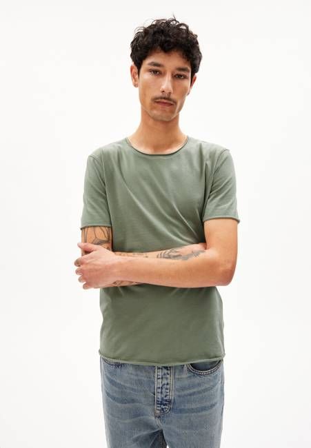 JAAMES BRUSHED T-SHIRT | grey green