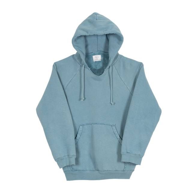 Sherpa Raglan Hoodie - Powder Indigo