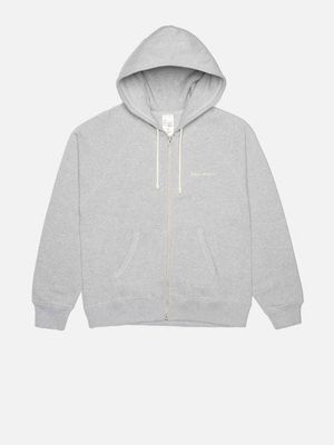 Gunde Logo Zip Hoodie Greymelange hoodie | Nudie Jeans