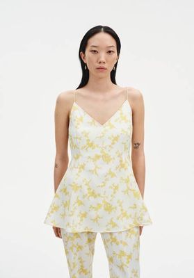 Sculpted Printed Strap Top