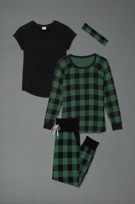 Relaxed Long Sleeve Harem Set + T-Shirt (4-piece Set)