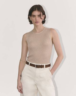 The Tank in Lurex Merino | Gold