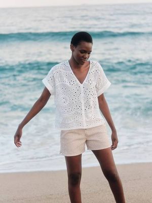 blouse shirt (OCS) with embroidery