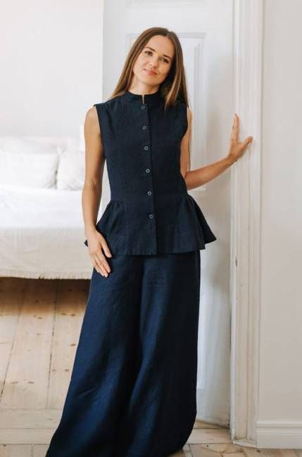 Peplum Vest, Sleeveless