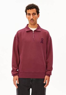 ICONIC Å GMT DYE TROYER MIT REISSVERSCHLUSS | Samt rot gewaschen