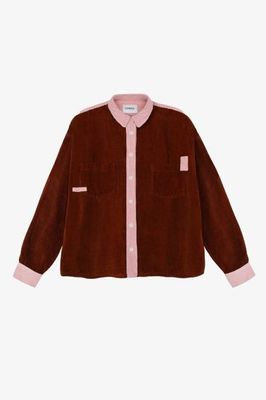 Lela Boxy Shirt, Caramel Organic Cotton Corduroy