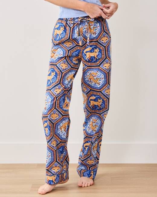 Fancy Fox - PJ Pants - French Blue