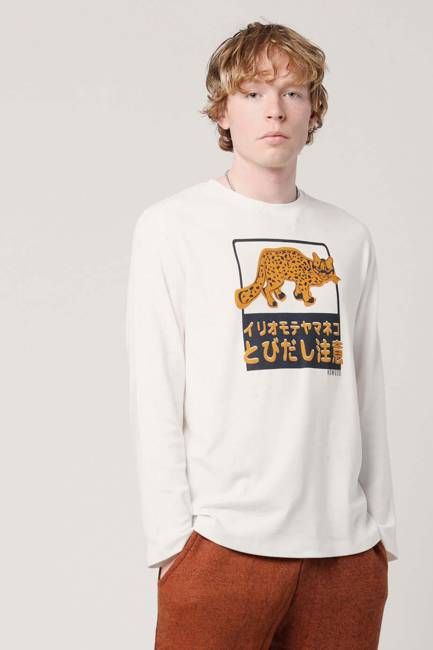 HAKON IRIOMOTE CAT  - Organic Cotton Tee Off White