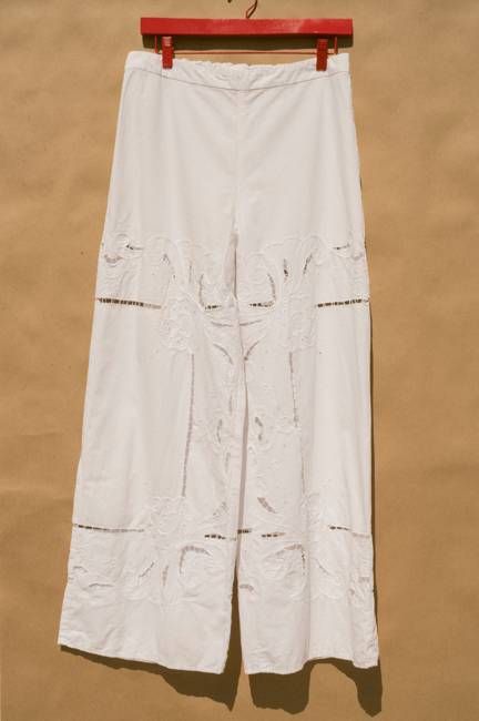 Scout Tie-Back Pant - White Cutwork (M)