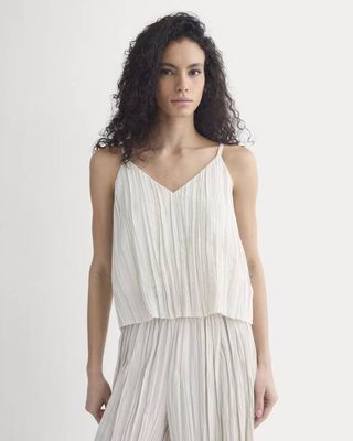 Crinkle Trapeze Tank | Birch