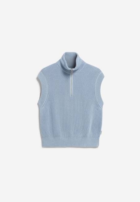 VANISÉ KNIT VEST | blue glow-dark blue glow