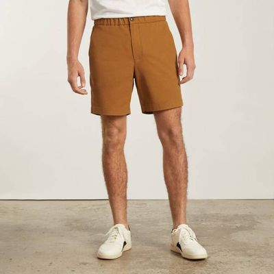 The Pull-On Performance Chino Short | Tawny Brown