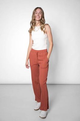 Stoffhose aus Jersey Terracotta