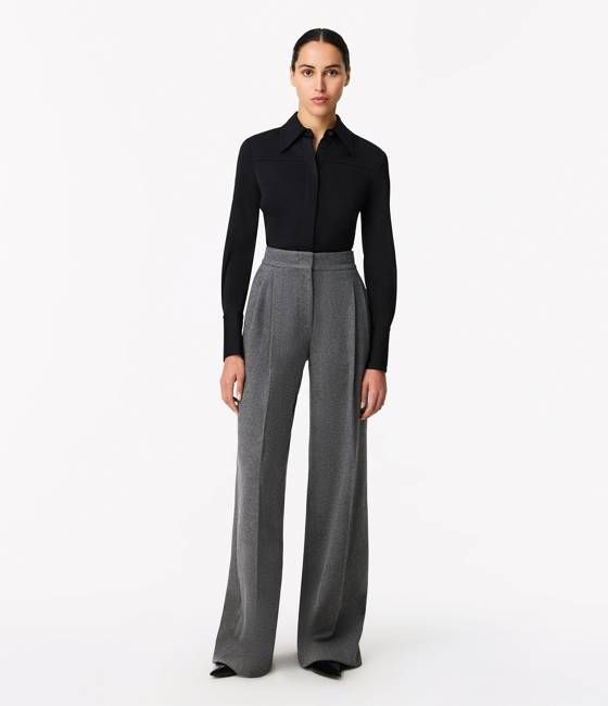 Bias Seamed Shirt | Black