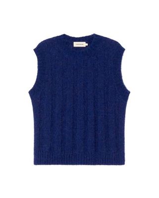 Blue alpaca wool Kelly vest