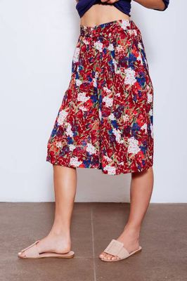 Blair Upcycled Maxi Shorts, Wine