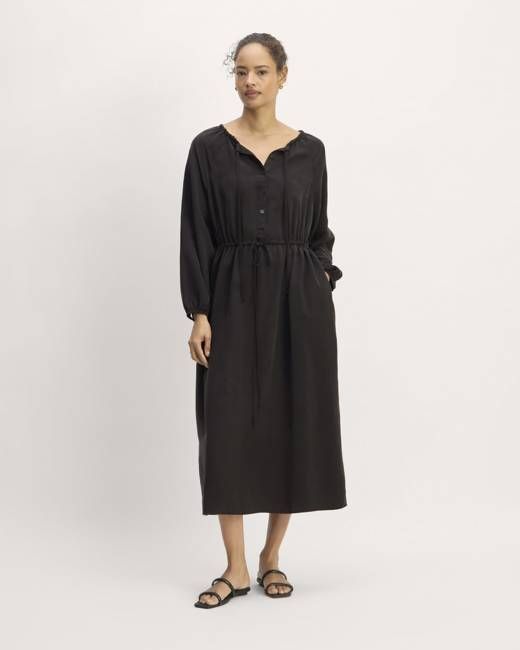 The TENCEL™ Gathered Maxi Dress | Black