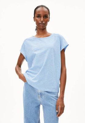 ONELIAA LOVELY STRIPES T-SHIRT | Hafermilch-Seidenblau