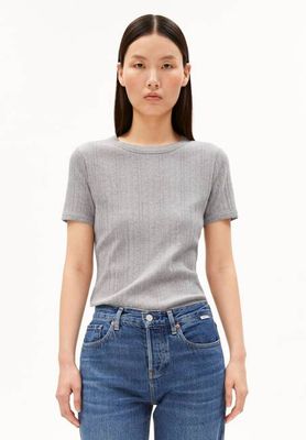 POINTELLE T-SHIRT | silver melange