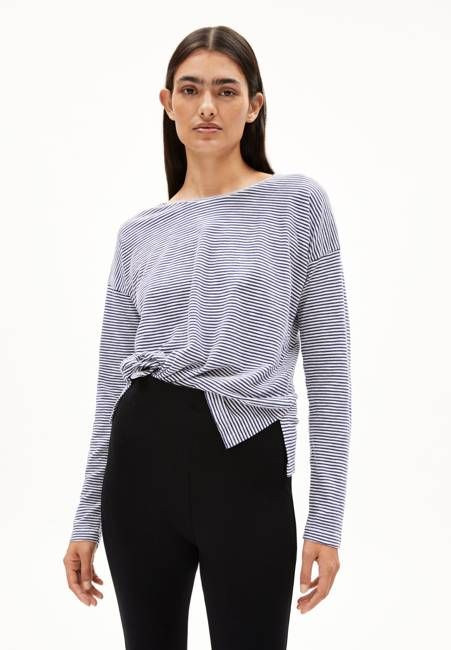 XIANAA STRIPES LONGSLEEVE | oatmilk-blue noon