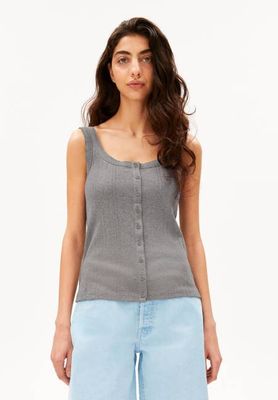 POINTELLE TOP | silver melange