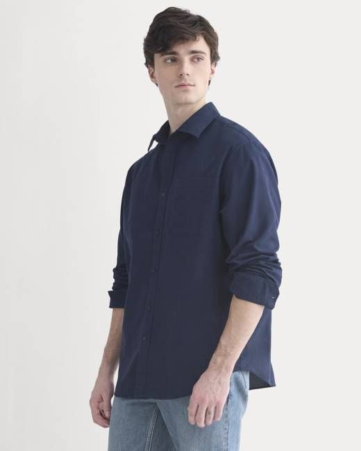 Lightweight Oversized Oxford | Navy