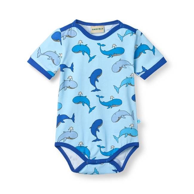 Elstar short-sleeved baby body with wales